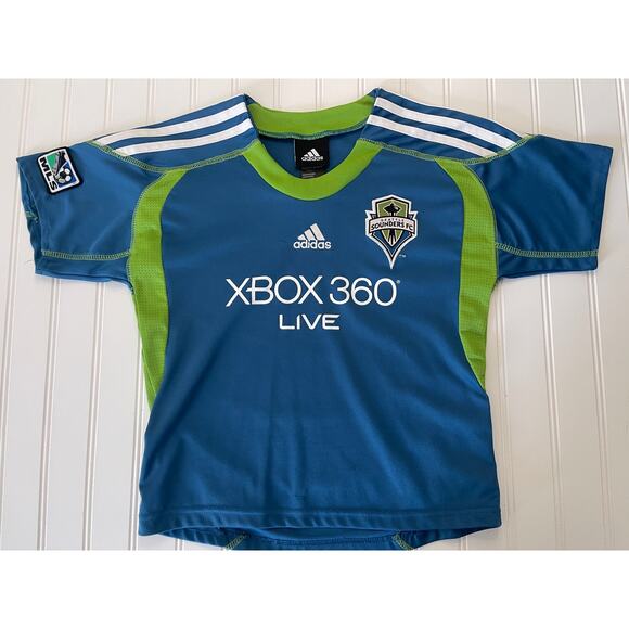 Adidas MLS Seattle Sounders XBOX 360 Live Jersey - Size Boy's Large 7 - Picture 1 of 7